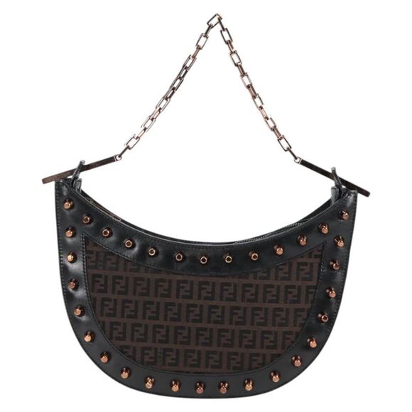 Fendi Black Canvas Shoulder Bag (Pre-Owned) - Picture 1 of 16